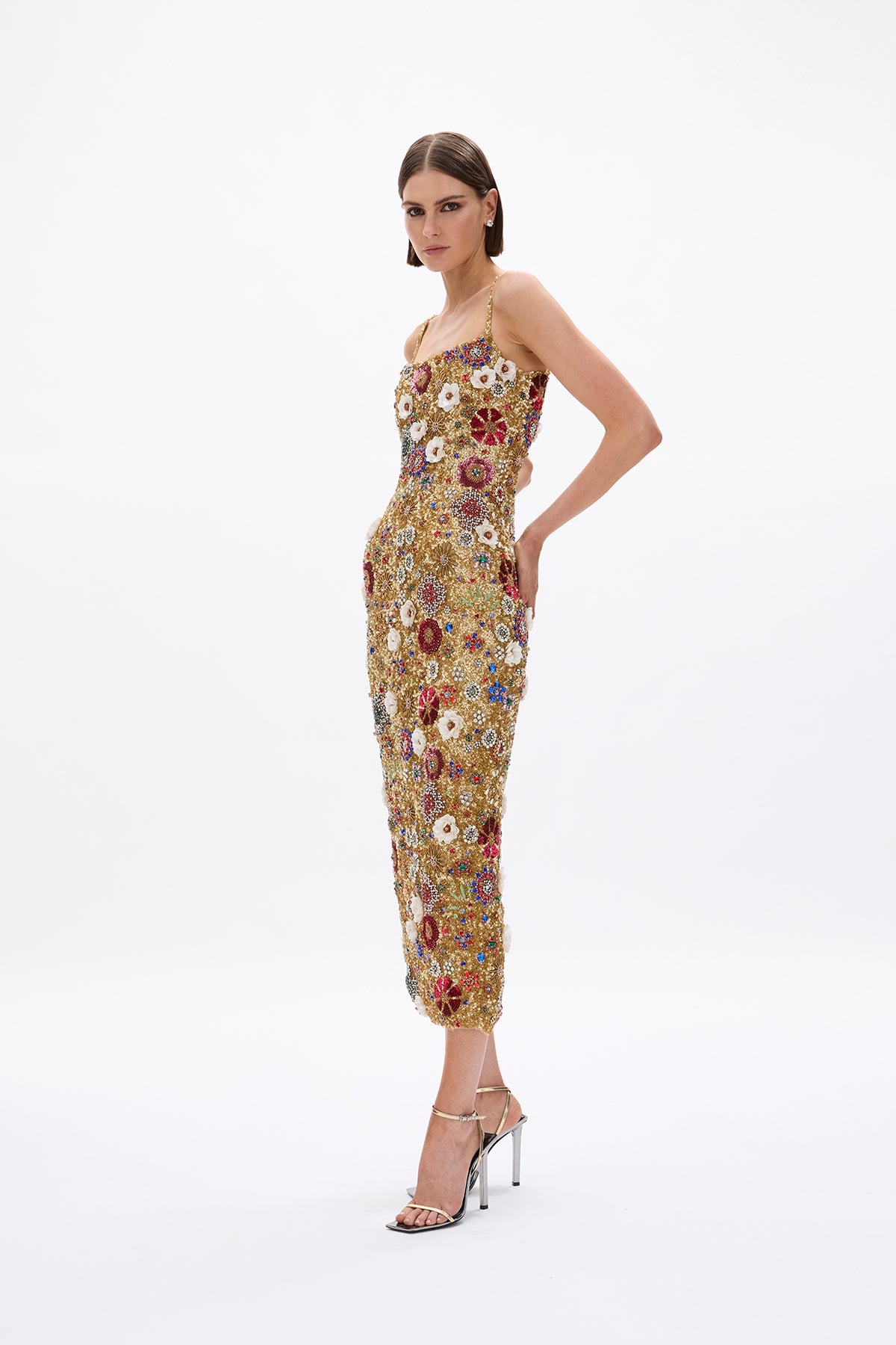 Francesca Gown Gold Multi