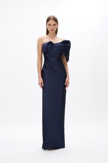 rachel gilbert evening dresses A-line Luxury Crystal Elegant Long Prom Dress Detachable Ribbon Long E –  SELINADRESS