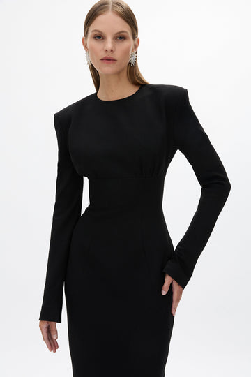 chinese dress ladies Rachel Gilbert Xanthy Gown, Black – Plus One Dress Hire