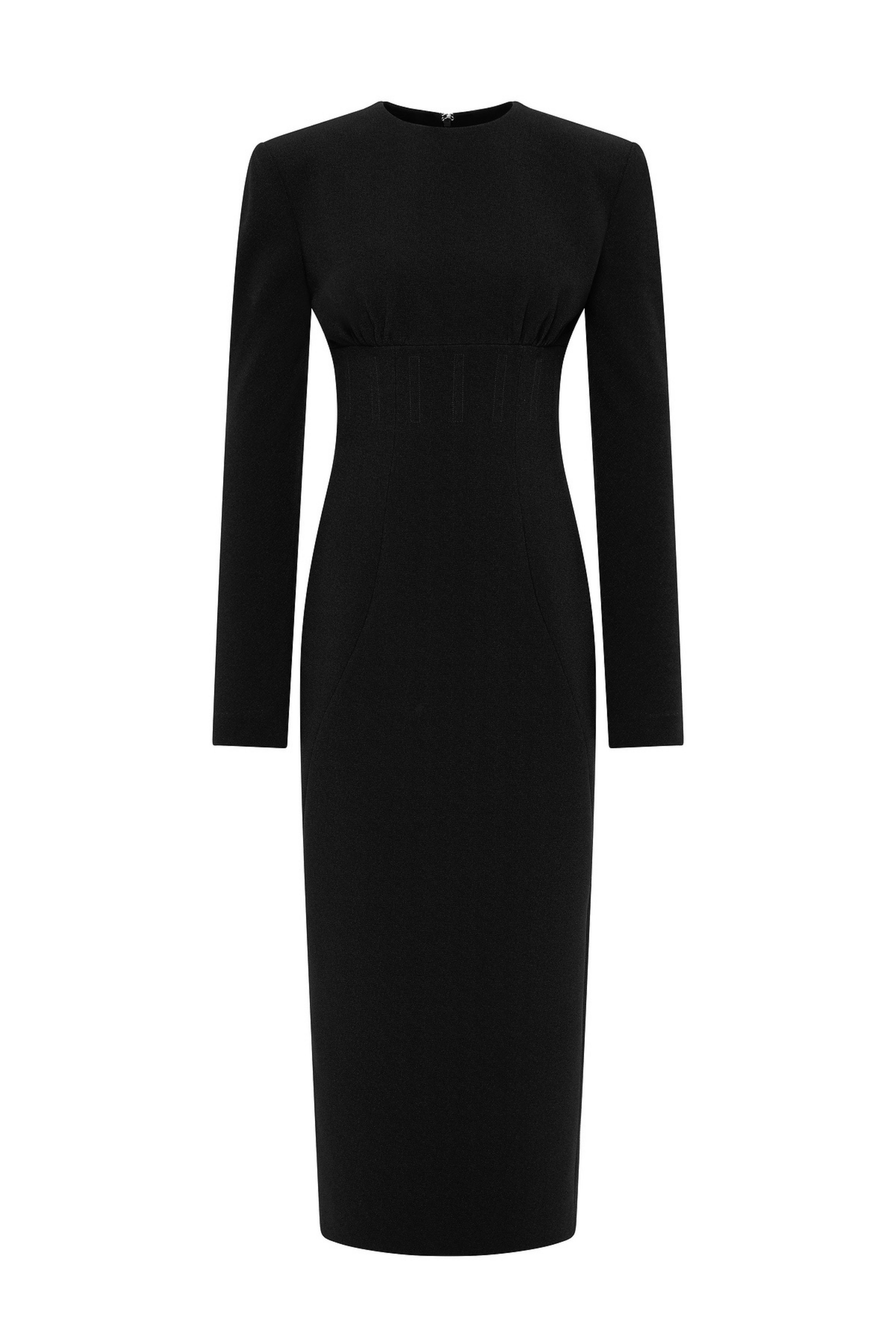 rachel gilbert long sleeve dress Amaris CAPE GOWN NAVY / 3