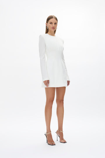 knee length dresses for ladies Rachel Gilbert Women's Alby Mini Dress, Ivory, Nylon | Size: 2