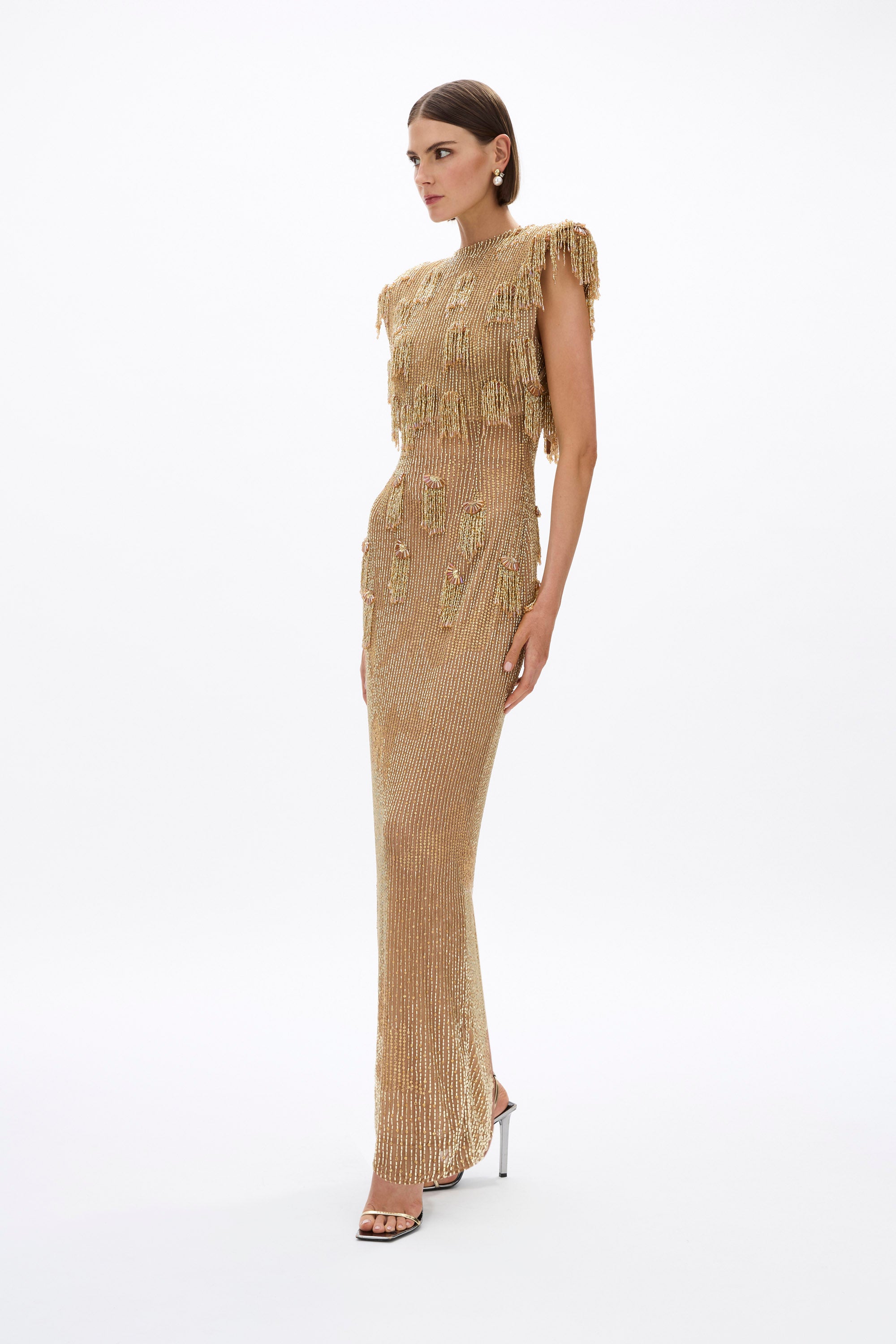 rachel gilbert gold sequin dress Lani Gown | | Designer Formal Event Wear Color:light champagne SCH006151_P_M Embellished Tulle 100% Nylon Red Dress Accessories: Which