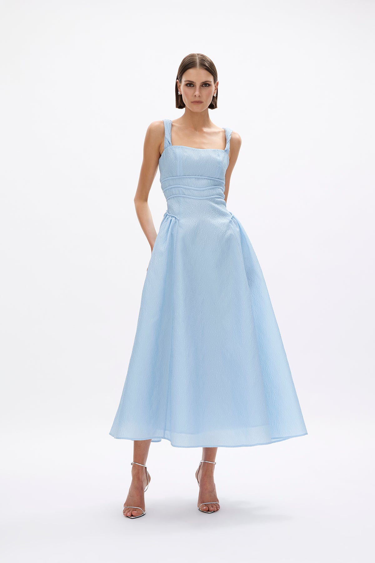 rachel gilbert blue dress Sophia Strap | | Designer Formal Event Wear Size:6 - 7 Years Kids Wedding Shirt Dress, Back zip LowStock:43281559814195