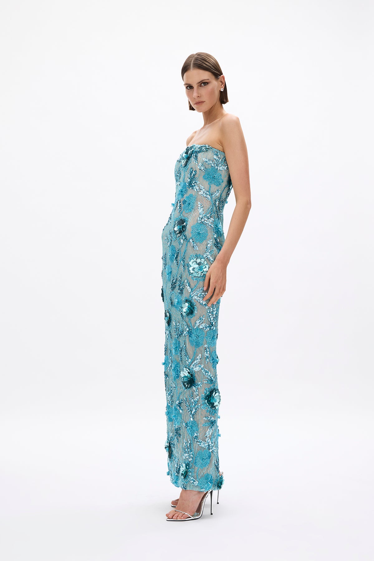 rachel gilbert blue sequin dress Posie Mini Dress