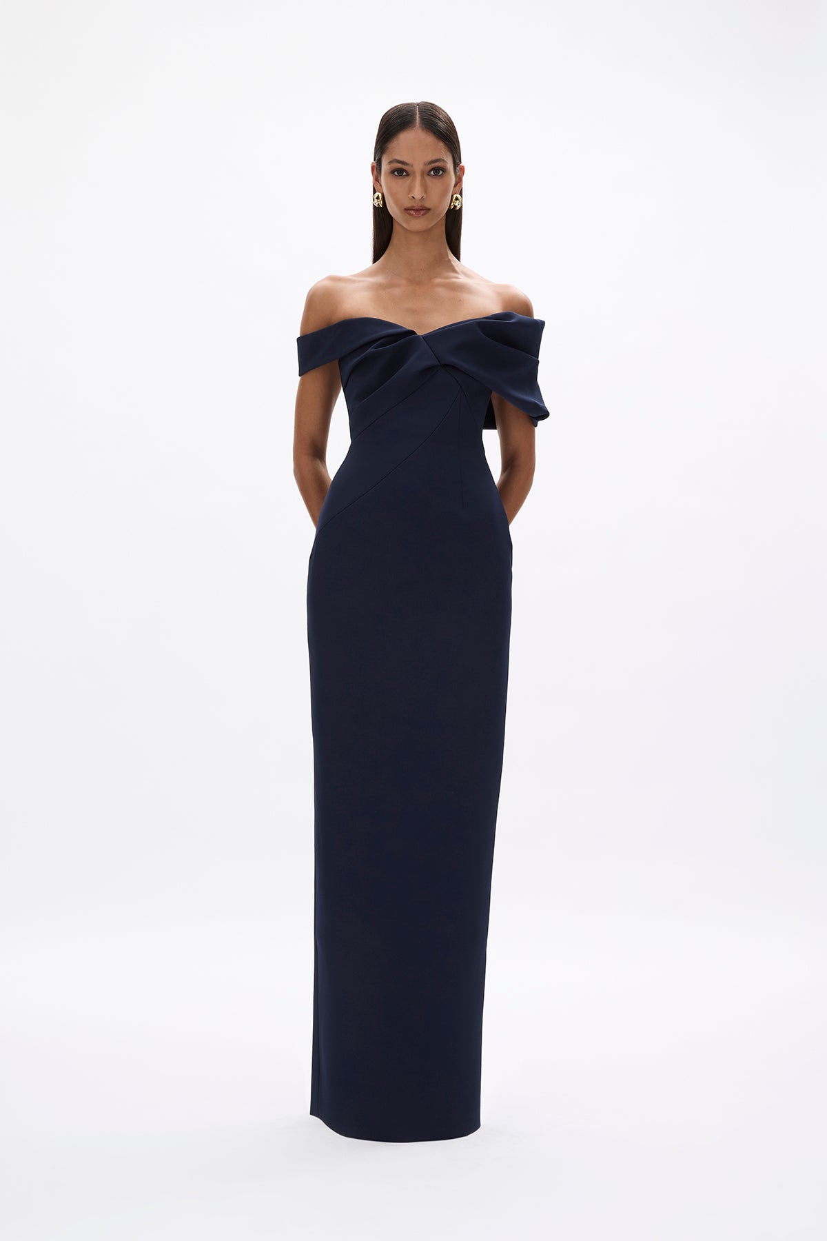 Rachel Gilbert Maddie Gown In Navy, Size 3 Au