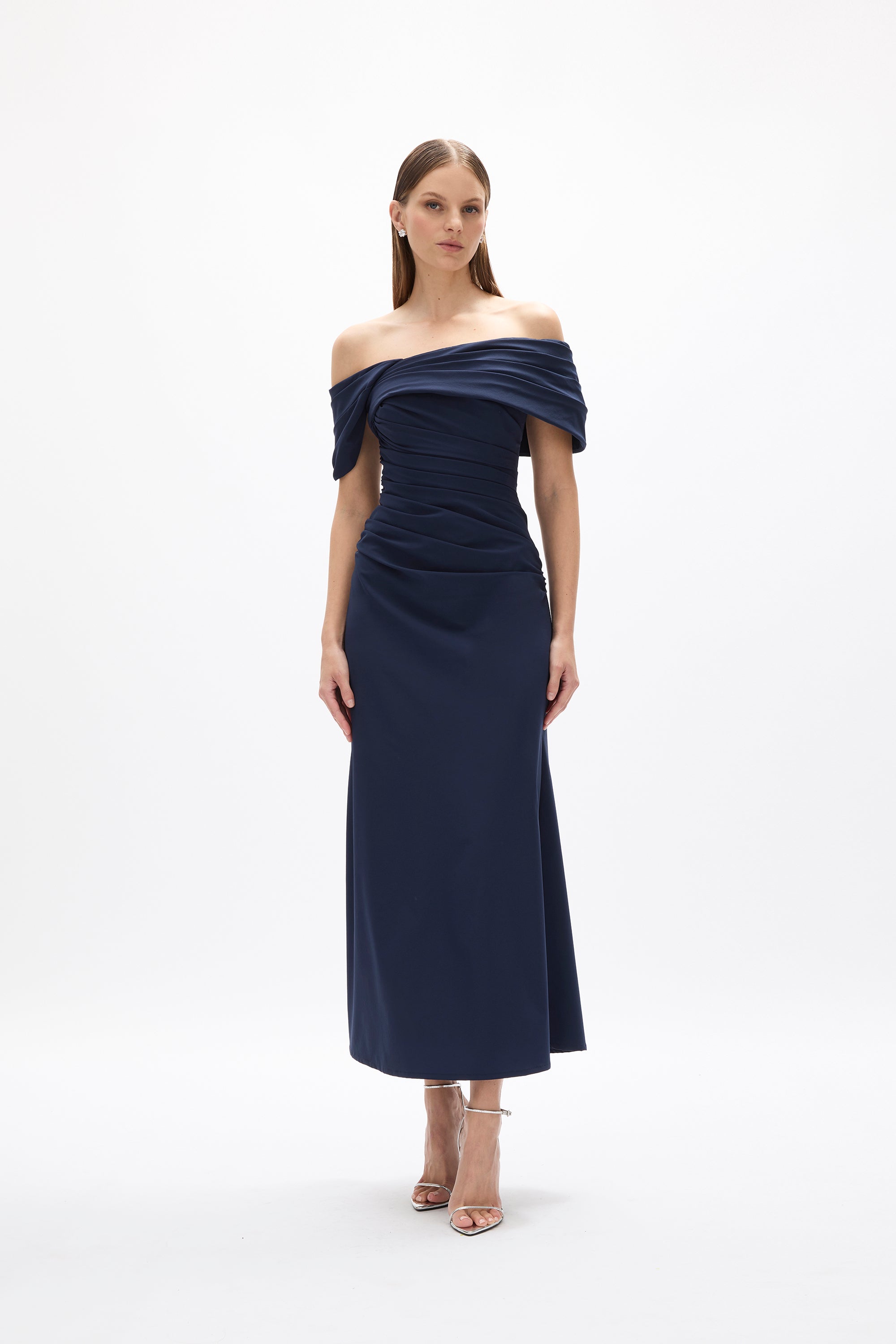 Rachel Gilbert Gale Dress In Navy, Size 0 Au