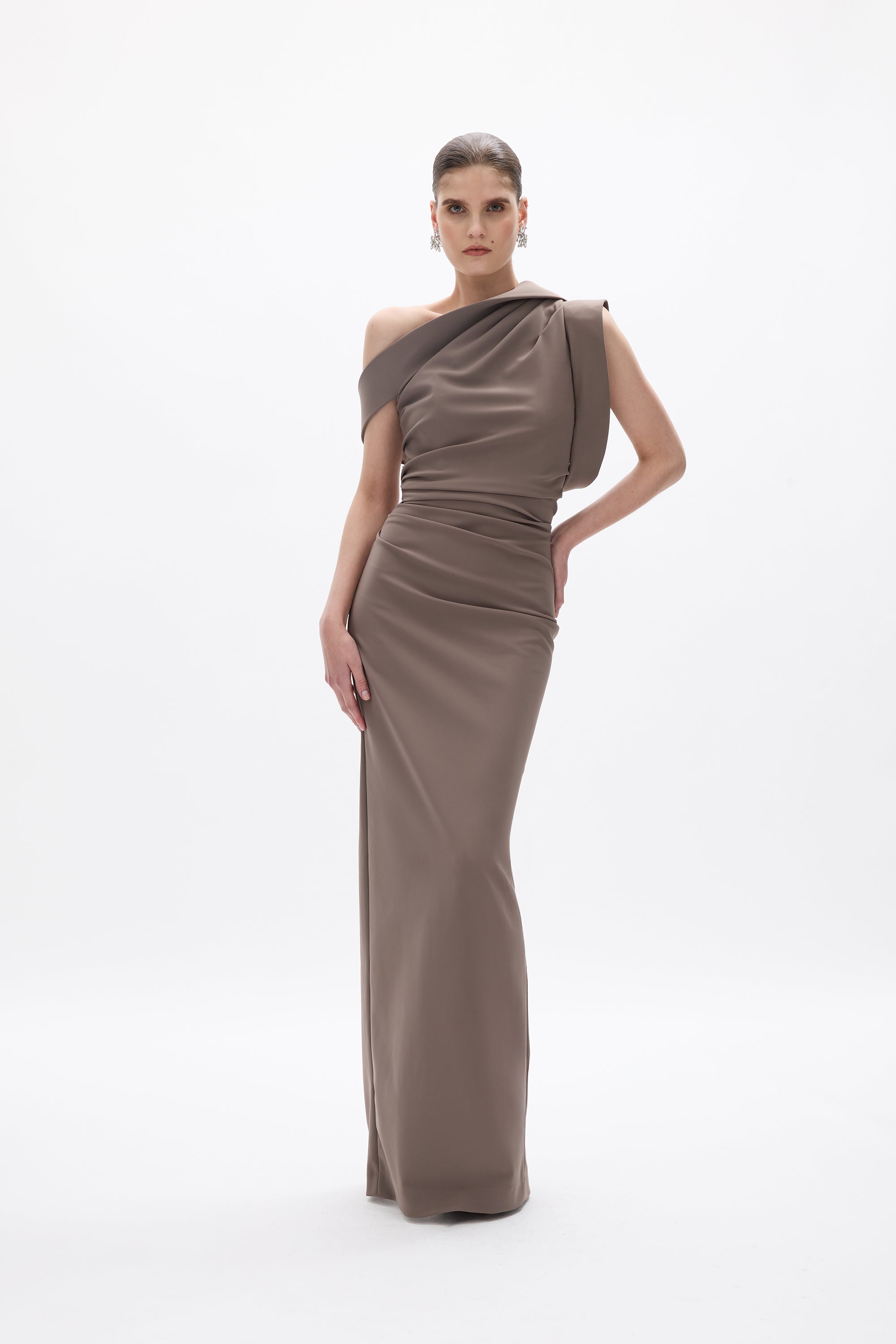Rowana Gown Slate | Shop Rachel Gilbert Online – Rachel Gilbert