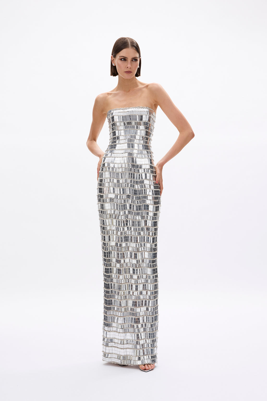 silves dress Silver Long Dress M