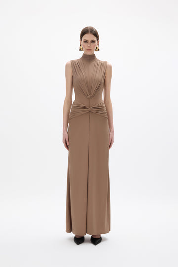 green emerald velvet dress Alex Evenings Long Cap Sleeve Sequin Dress with Scoop Neckline Black/Copper / 12 main image 1