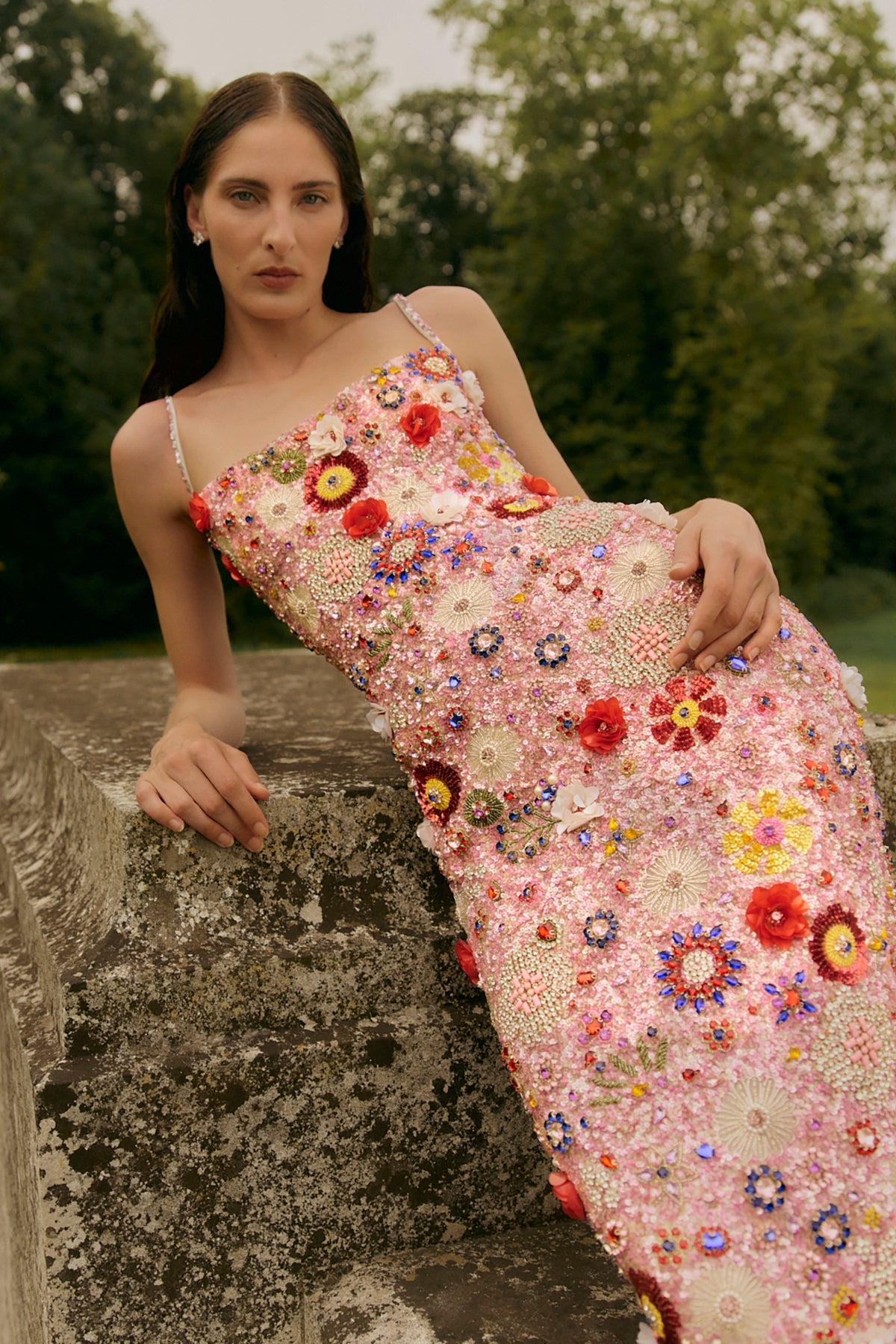 francescas pink dress Francesca Gown Pink Multi