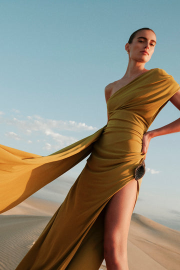 rachel gilbert dresses Posie Dress shoulder neckline with crinoline through the sleeves and tucks along the bust and waist. New Arrivals | Rachel Gilbert